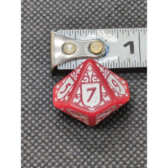 Blood & Plunder Spanish D10 Dice Red And White - Picture 2 of 6